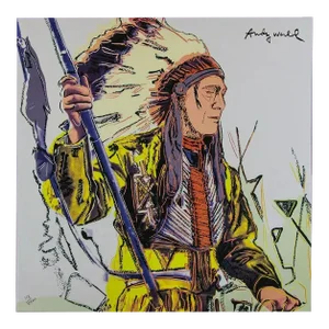 1986 Carnegie Museum of Art AfterAndy Warhol „War Bonnet Indian" Lithograph