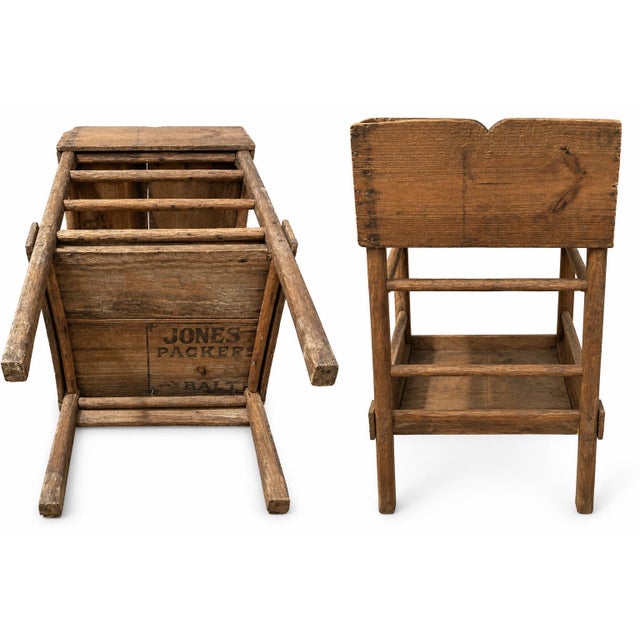 A remarkable piece of authentic 19th-century Americana. This antique primitive country pine washstand is a spectacular...