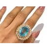 Bochic "Orient" Vintage Natural Blue & White Topaz Ring Set 18K & Silver For Sale - Image 16 of 18
