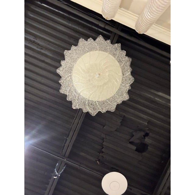 Early 21st Century Murano Granola Glass Clear Wave Flush Mount For Sale - Image 5 of 5