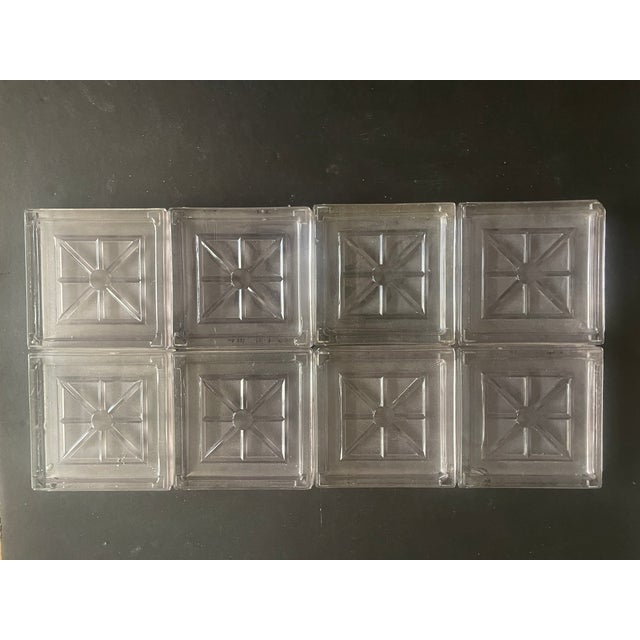 Mid-Century Modern Luxfer Glass Tile X2 { 16 Available ] For Sale - Image 3 of 6