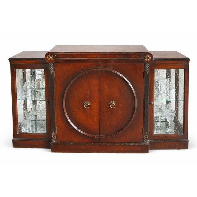 Vintage Mahogany Cocktail Bar Cabinet With Mirrored Displays and Glassware Javit For Sale - Image 12 of 12