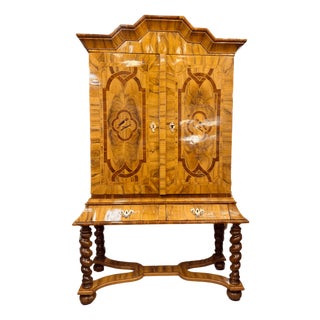 Antique Baroque Cabinet in Walnut, 1700s For Sale