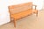 Heywood-Wakefield Antique Arts & Crafts Solid Oak Lawyer's Bench For Sale - Image 4 of 10