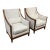 French Modernist Slope Arm Lounge Chairs, Pair For Sale