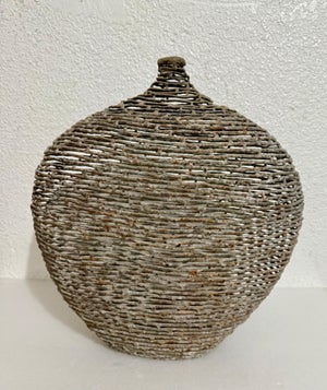 American Craft Studio Handmade Sculpture Welded Bronze Kinetic Vessel Op Art