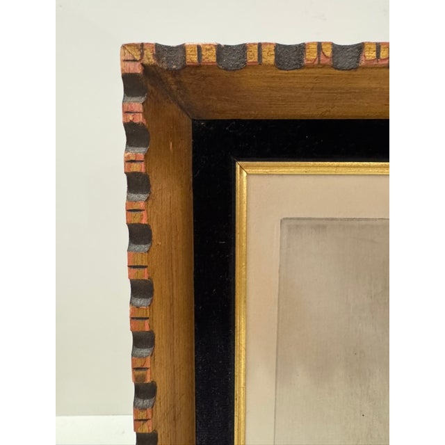 1940s 1940s Walter Tittle Signed Portrait Print Framed For Sale - Image 5 of 7