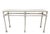 Vintage Off White Wrought Iron Console Table Travertine Stone Top Hollywood Regency For Sale