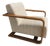 Solid Oak Lounge Chair For Sale