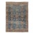Antique Mahal Rug With Distressed Indigo Blue and Terracotta Field For Sale