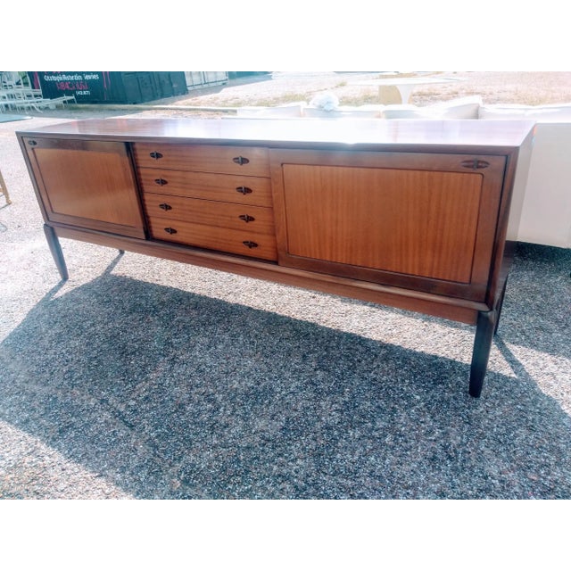 Wood Vintage Midi Century Ribbon Mahogany Bramin Mobler Sideboard For Sale - Image 7 of 8