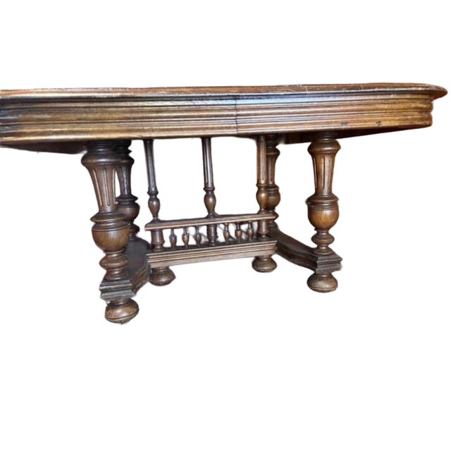 Henry II Renaissance Antique French Coffee Table Dark Oak For Sale In Houston - Image 6 of 7