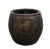 Dark Brown Glazed Earthenware Planter With Hand Painted Mystic Birds and Plants For Sale In Greensboro - Image 6 of 6