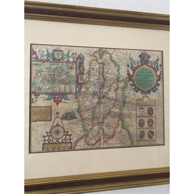 Late 20th Century Exquisite Ethan Allen “British Country Map” Framed & Matted Print "Mint" Condition For Sale - Image 9 of 11