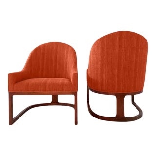 Medellin "Mid-Century Style" Spoonback Chairs - a Pair For Sale
