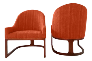 Medellin "Mid-Century Style" Spoonback Chairs - a Pair