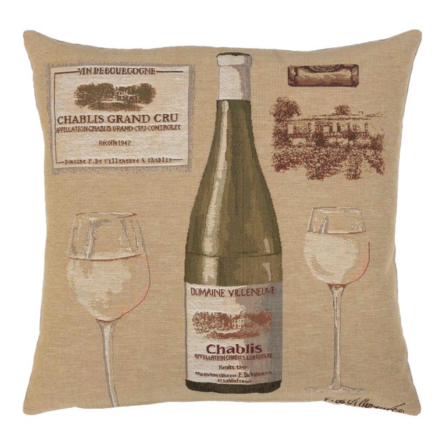 Domaine Villeneuve Tapestry Cushion With Feather Filler - 46x46cm (18"x18") For Sale