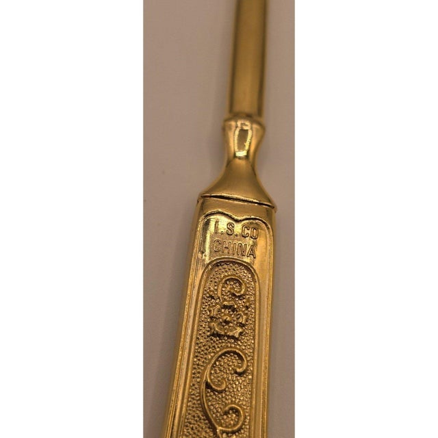 Ornate Silverplate Serving Spoon Floral Handle 11 Inches Vintage For Sale In Pittsburgh - Image 6 of 7