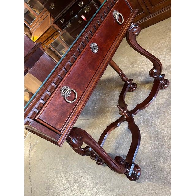 Brown Hickory Chair Co Console or Library Table For Sale - Image 8 of 10