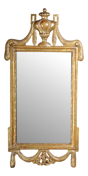 Antique French Louis Xvi/Classicism Gilded Wall Mirror, 1780
