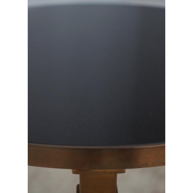 Global Views Round Granite Directorie Top Brass Table For Sale In Philadelphia - Image 6 of 12