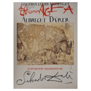 Salvador Dali, Rhinoceros, Homage to Albrecht Dürer, Lithograph For Sale