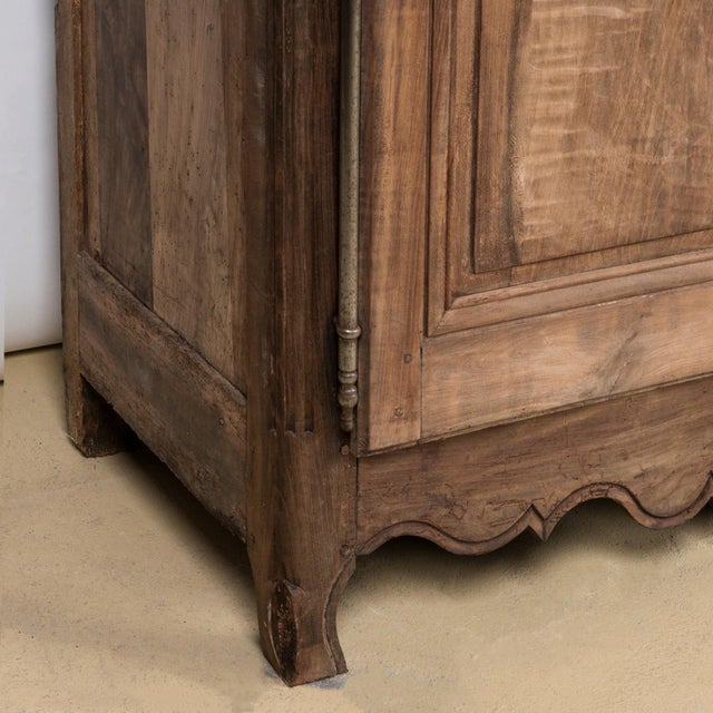 Brown 19th Century Antique French Louis XV Armoire For Sale - Image 8 of 11