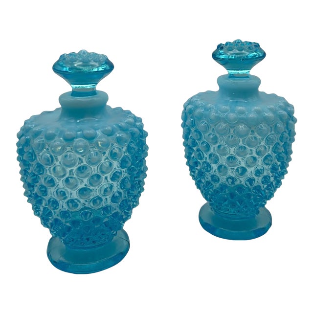 Vintage Fenton Hobnail Perfume Bottles - Set of 2 For Sale