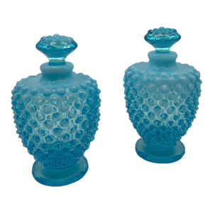Vintage Fenton Hobnail Perfume Bottles - Set of 2