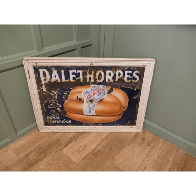 Large Enamel Pictorial Sausage Sign from Palethorps Royal Cambridge, 1910 For Sale - Image 6 of 9