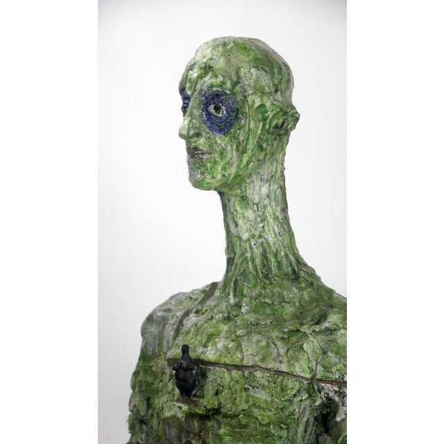 Expresionist Ceramic and Bronze Bust Sculpture by Óscar Aldonza Torres, 2021 For Sale - Image 4 of 18