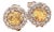 Natural Sapphire Diamond Stud Earrings 14k W Gold 2.84 TCW Certified For Sale