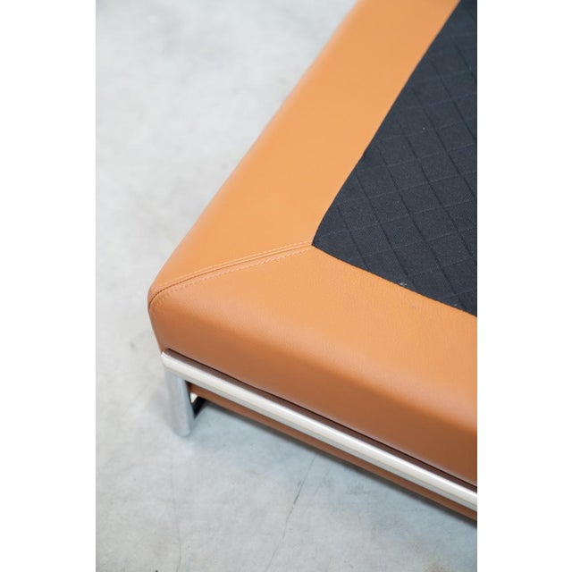 Daybed Sofa in Cognac Leather by Eileen Gra for Vereinigte Werkstätten Collection, 1980s For Sale - Image 10 of 12