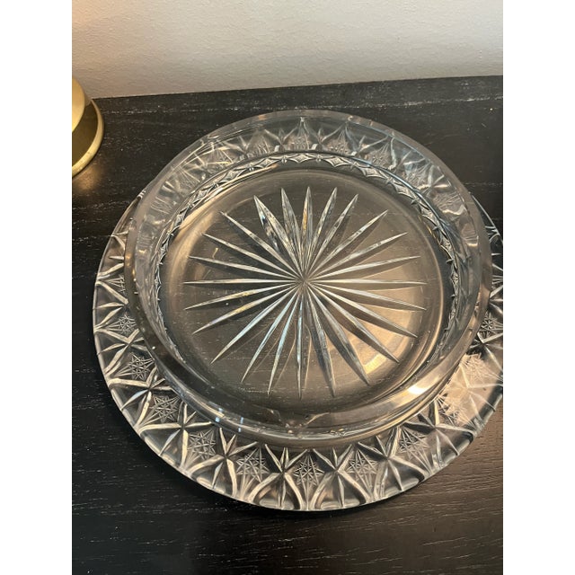Antique Crystal Domed Cheese Plate For Sale - Image 4 of 4