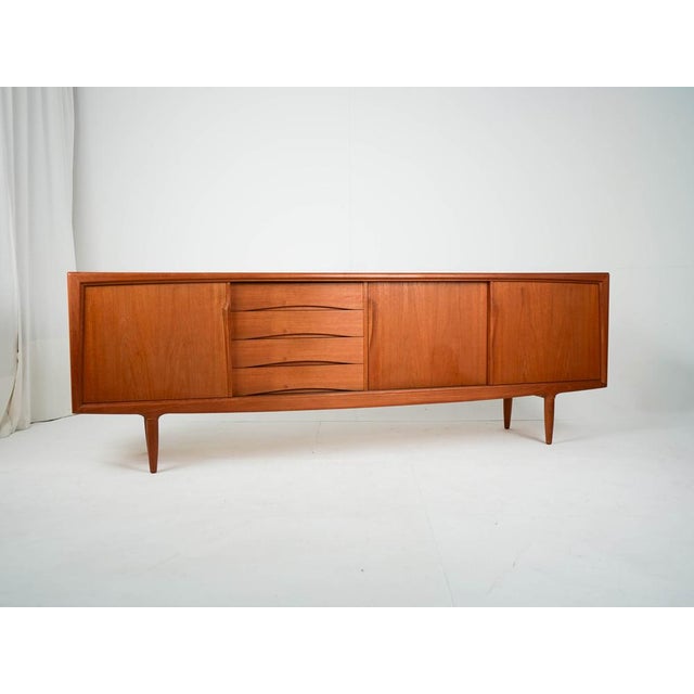 Brown Mid-Century Teak Sideboard by Axel Christensen, 1960s For Sale - Image 8 of 14