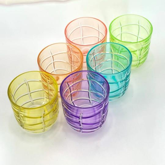 Dior Maison Pastel Harmony Tortoiseshell Small Glasses With Toile Presentation Box, Complete Set of 6 For Sale - Image 13 of 17