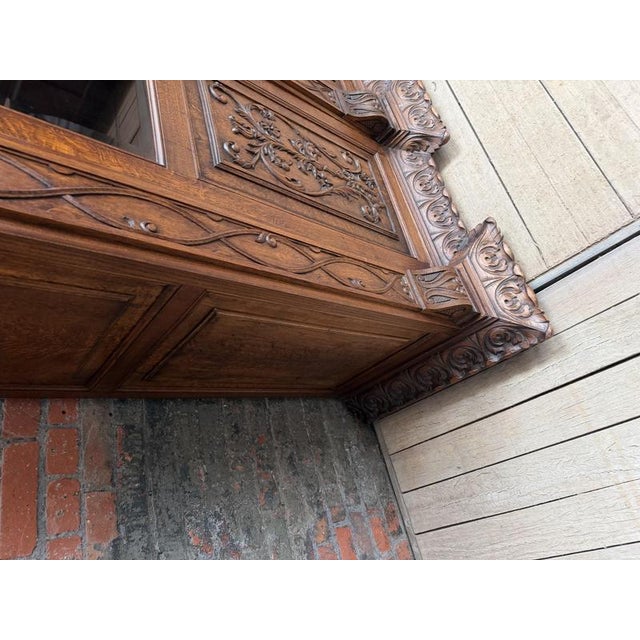 Large Oak Pharmacy Display Case For Sale - Image 18 of 18