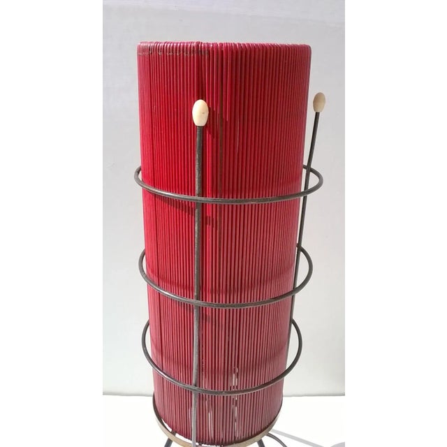 Italian Red Plastic Table Lamp, 1950s For Sale - Image 4 of 7