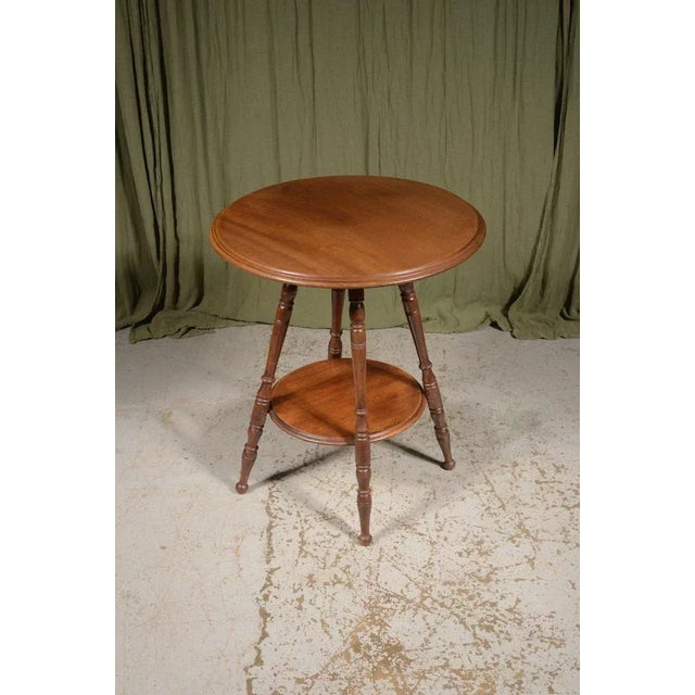 Wood Aesthetic Movement Walnut Circular Occasional Table, 1870s For Sale - Image 7 of 7