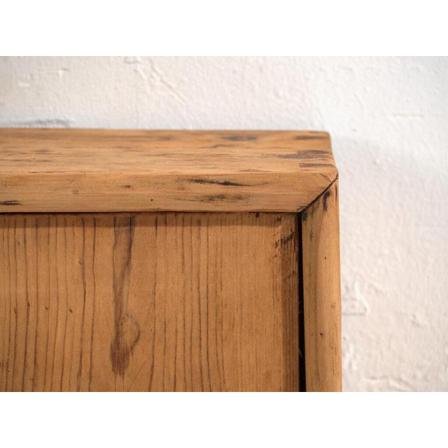 Wood Antique Pine Low Sideboard For Sale - Image 7 of 13