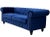 Chester Premium Three-Seater Sofa in Navy Blue Velvet by Europa Antiques For Sale - Image 4 of 5