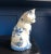 Late 20th Century Vintage Hand-Painted Delft Ceramic Cat Figurine For Sale - Image 5 of 9