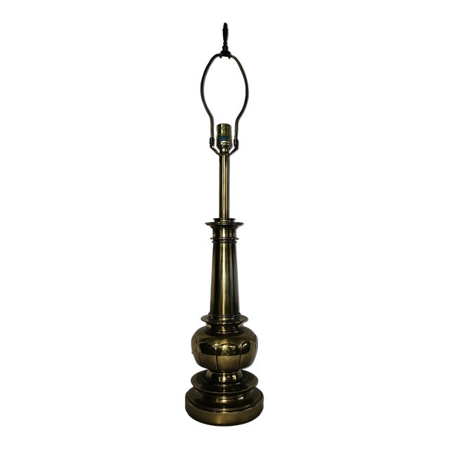 Vintage Mid-Century Stiffel Gothic Neoclassical Retro Brass Table Lamp For Sale