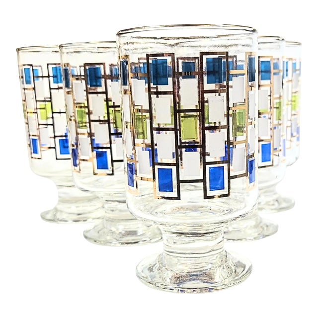 Mid-Century Scandinavian Goblets- Set of 6 For Sale