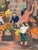 1950s Judaic Modern Artist , Israel Market For Sale - Image 4 of 9