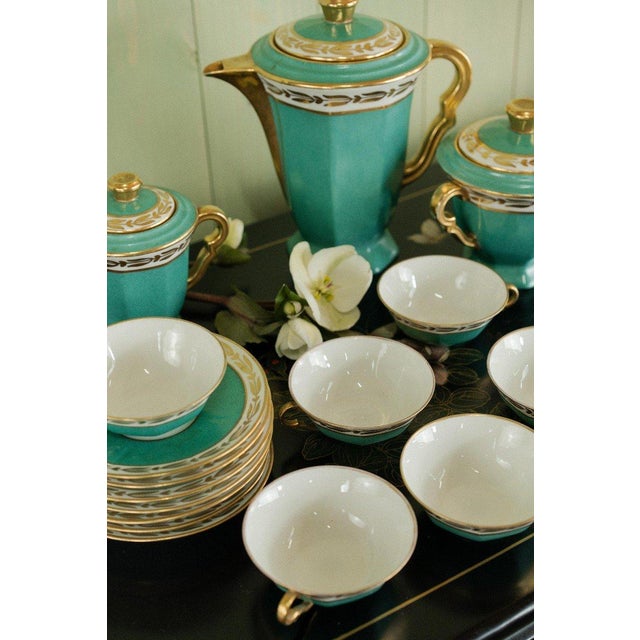 20th Century Tea and Coffee Service by Yolande Manin for Limoges, Set of 15 For Sale - Image 6 of 11