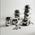 Italian Stainless Steel Espresso Set by AMC Art Design, 1980, Set of 20 For Sale - Image 7 of 7