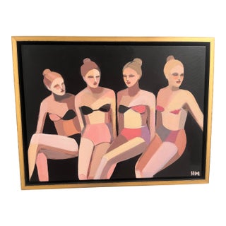 Original Commissioned Hayley Mitchell Figurative Acrylic Painting – Custom Framed For Sale