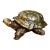 Vintage Gold Painted Wood Turtle Figure For Sale