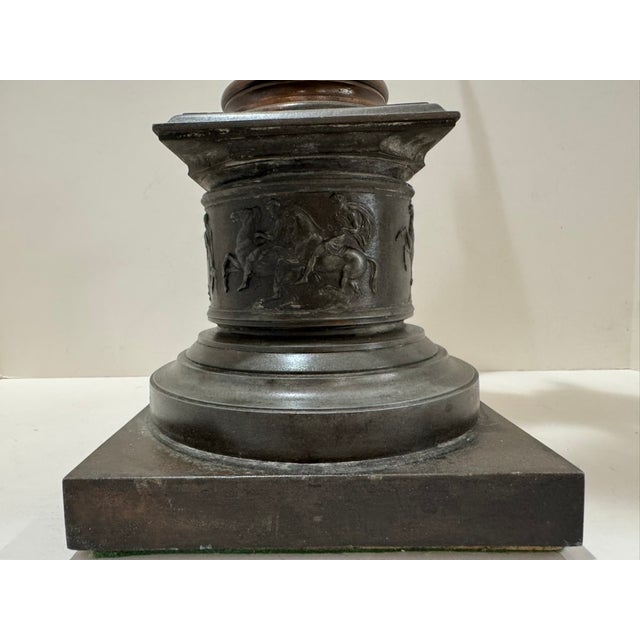 Late 19th Century Large Patinated Bronze Mercury After Giambologna Candelabra Sculpture For Sale - Image 4 of 13